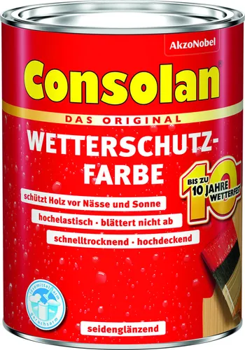 Consolan Wetterschutz-Farbe 0,75 L weiß