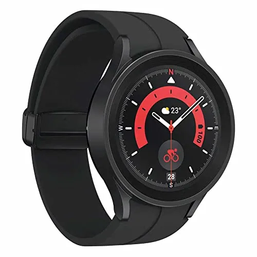 SAMSUNG Galaxy Watch5 Pro BT 45 mm - Titan Smartwatch mit Saphirglas, ideal für Outdoor-Sportler und bis 80 Stunden Akkulaufzeit