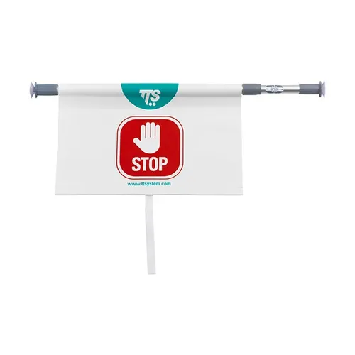 TTS Hänge-Warnschild “Stop, kein Durchgang” - Verstellbares Warnschild für Türen, teleskopisch von 77-134 cm, ideal für Sicherheitsmaßnahmen in öffentlichen und privaten Bereichen.
