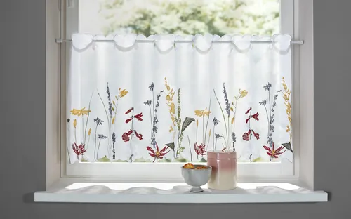 Otto Home Scheibengardine "Bille" Gr. 5, bunt, 60cm, Durchzuglöcher, 120cm