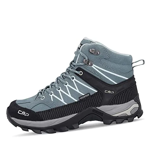 CMP Damen Rigel Mid Wmn Trekking Shoes - Wasserfeste Wanderschuhe in Mineral Green, Größe 36 EU - Wanderschuhe mit CLIMAPROTECT Membran für optimale Wasserfestigkeit und stabilisierendem Knöchelstützsystem, ideal für Outdoor-Abenteuer.
