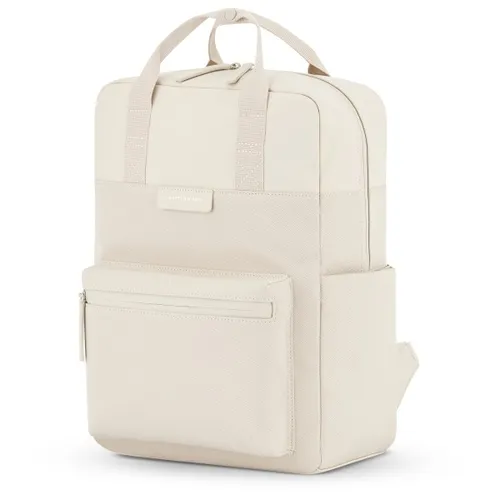 Kapten & Son Bergen Pro Daypack in Sandstone - Einheitsgröße - Veganer Rucksack mit ergonomischem Tragesystem und wasserabweisendem Tech-Material, ideal für Alltag und Reisen, inklusive gepolstertem Laptopfach.