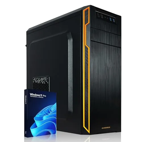 GREED® Basic 7 - Leistungsstarker PC mit Intel Core i5 für Büro & Home - Der GREED Basic 7 Desktop-PC bietet mit 8 GB RAM und einer 512 GB SSD blitzschnelle Performance für alle Anwendungen. Ideal für Multimedia und Office-Einsätze, sofort einsatzbereit mit Windows 11 Pro.