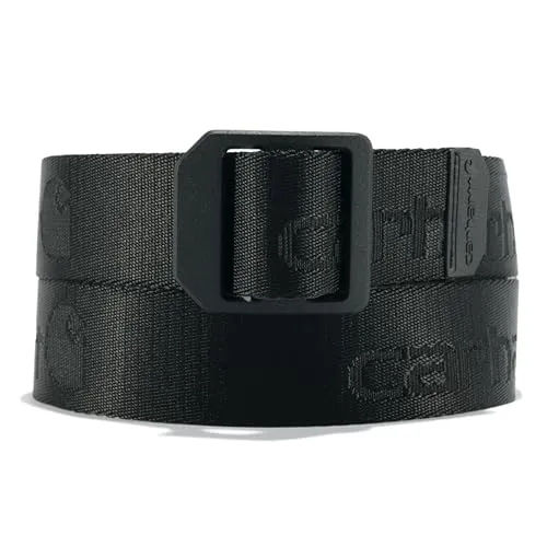 Carhartt Herren Nylon Webbing Ladder Lock Gürtel, Schwarz, M - Herren-Gürtel aus robustem Nylon mit flacher Schnalle aus pulverbeschichtetem Material, ideal für Alltag und Outdoor-Aktivitäten.
