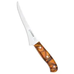 Giesser Filet No. 1 PremiumCut Kochmesser 1910 s 17 so - Spicy Orange - Küchenmesser mit 17 cm Klingenlänge aus hochwertigem Chrom-Molybdän-Stahl, unglaublich scharf und perfekt verarbeitet für langanhaltende Freude beim Schneiden.