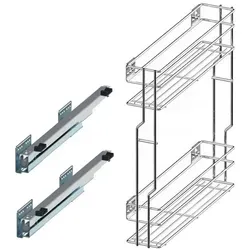 Prima-Online Auszugsunterschrank 25 cm - Sanitärinstallation mit Softclose-Funktion, ideal für eine platzsparende und komfortable Küchenorganisation.