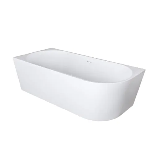 Aloni Halb-Freistehende Badewanne Eckwanne 180x80 Links - Sanitäranlagen & Zubehör: Hochwertige Halb-Freistehende Eckwanne aus Acryl, ideal für platzsparende Badezimmerlösungen mit zentralem Ablauf.