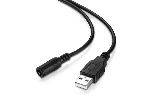 conecto Lade-Kabel USB-Stecker Typ A auf DC-Hohlstecker-Buchse (5,5 x 2,5 mm, USB-Kabel