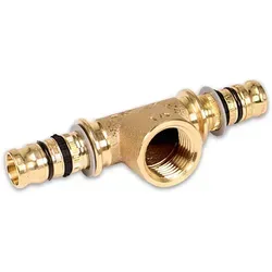 GEBERIT Mepla Press Rotguss T-Stück 32 - 3/4''IG - Sanitärinstallation und langlebige Verbindungslösung für effiziente Rohrsysteme, ideal für Wasser- und Heizungsanwendungen.