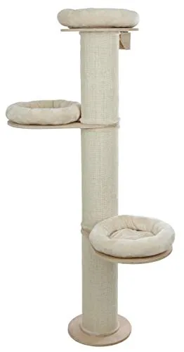 Kerbl Kratzbaum Dolomit Tower - Beige, 187 cm hoch - Kratzbaum & Möbel, wandbefestigt für optimale Stabilität und Sisal für langlebigen Kratzspaß.