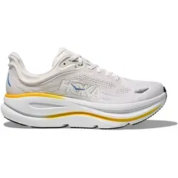 Hoka Herren Bondi 9 Laufschuhe in Weiß 43.3 - Laufschuhe mit maximaler Dämpfung und Komfort, ideal für lange Strecken. Atmungsaktives Obermaterial und verstärkte Ferse bieten Stabilität und optimalen Halt.
