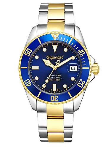 Gigandet Herren-Automatikuhr Sea Ground G2-001 - Armbanduhren für Herren mit 300m Wasserdichtigkeit, Automatikwerk von Seiko, und robustem Edelstahlarmband für höchsten Tragekomfort.