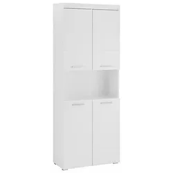 INOSIGN Hochschrank Avena Badezimmerhochschrank mit offenem Fach, 4 Türen und 4 Einlegeböden weiß