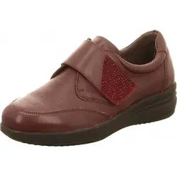 Caprice Kletterschuhe Dunkelrot Gr. 37 - Bequeme Klettschuhe von Caprice aus weichem bordeaux-rotem Leder. Ideal für empfindliche Füße, mit herausnehmbarem Fußbett und elegantem Keilabsatz für einen stilvollen Look.