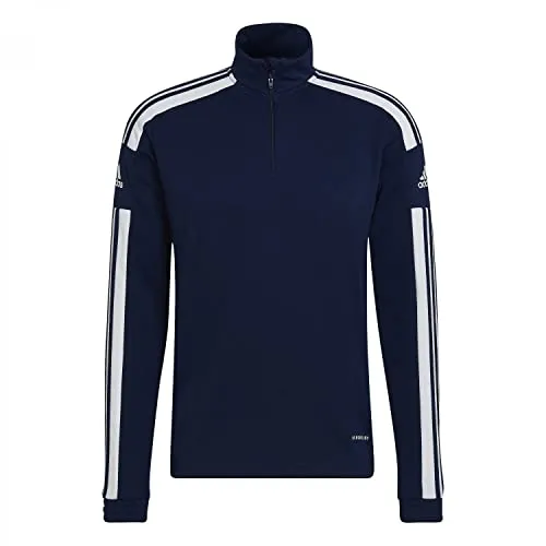 adidas Herren Squadra 21 Training Top, Team Navy/White, S - Trainingsbekleidung mit schmalem Schnitt, Reißverschluss bis zur Brust und aus 100 % recyceltem Polyester für nachhaltigen Komfort.