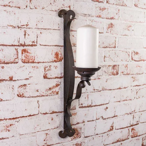 AltoBelli Wand Kerzenhalter FORIO Antik Braun Metall 42x12 cm - Eleganter Wandkerzenhalter aus antikem braunem Metall, ideal für stimmungsvolle Beleuchtung. Mit einer Höhe von 42 cm und einer Breite von 12 cm ist er ein echter Blickfang für Ihr Zuhause.