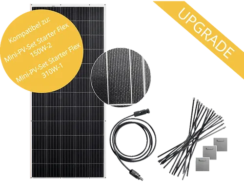 OSNATECH Mini-PV-Upgrade Flex 310W-1 "Balkonkraftwerk" - Mini-Solaranlagen für Balkon, Garten oder Fassade – ultraleichte 310W Module für einfache Montage und eigenen Solarstrom, ideal für Hausbesitzer und Mieter.