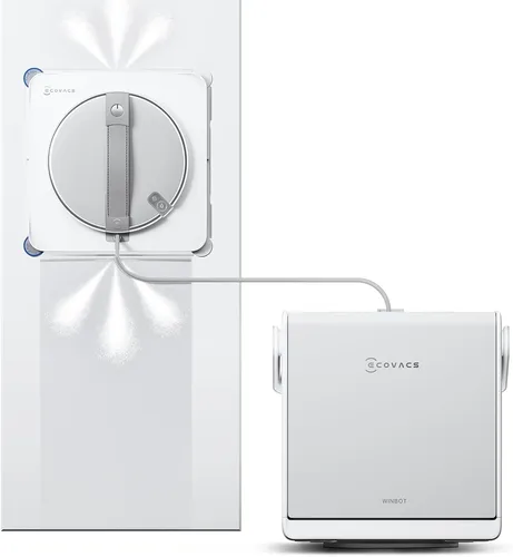 ECOVACS WINBOT W2S OMNI Fensterputzroboter - Fenstersauger mit 6-in-1 Multifunktionsstation und automatischer Rückkehr, ideal für streifenfreie Fensterreinigung ohne Aufwand.