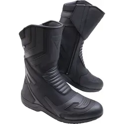 Modeka Valeno Motorradstiefel - Wasserdicht in Schwarz, Größe 39 EU - Hochwertige Rindnappaleder-Stiefel mit atmungsaktiver Hipora® Membrane (5.000 mm Wassersäule) und Sicherheitszertifizierung EN 13634:2017 für optimalen Schutz beim Motorradfahren.