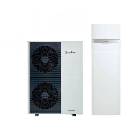 VAILLANT aroTHERM plus Wärmepumpe mit uniTOWER plus VWL 105/6 A S2 - Wärmepumpe für effiziente Heiz- und Kühlleistung, ideal für umweltbewusste Haushalte.