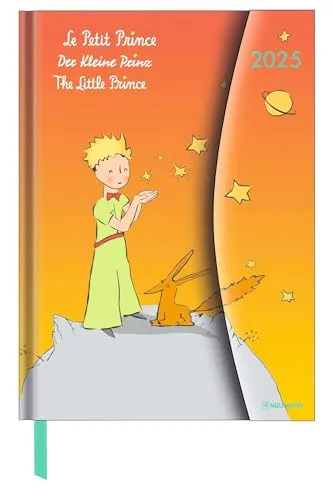 N NEUMANNVERLAGE - Der Kleine Prinz 2025 Diary, 16x22cm, Taschenkalender mit Magnetverschluss und Lesebändchen, Tasche für Visitenkarte, Jahres- und ... internationales Kalendarium: Magneto Diary