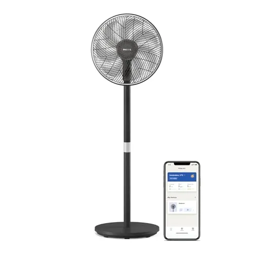 Philips Standventilator CX3550/01 Serie 3000 - Ventilatoren mit SilentWings-Technologie für extrem leisen Betrieb (nur 23 dB), 2-in-1 Tisch- & Standventilator, neig- & drehbar, ideal für entspannende Kühlung.