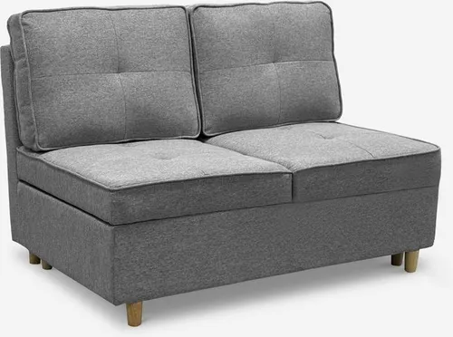 Wanda Schlafsofa 2-Sitzer ausziehbar in Grau - Das elegante 2-Sitzer Schlafsofa Wanda überzeugt mit seinem kompakten Design und ist ideal für kleine Räume. Es verwandelt sich schnell in ein praktisches Einzelbett für Gäste und bietet optimalen Sitzkomfort.