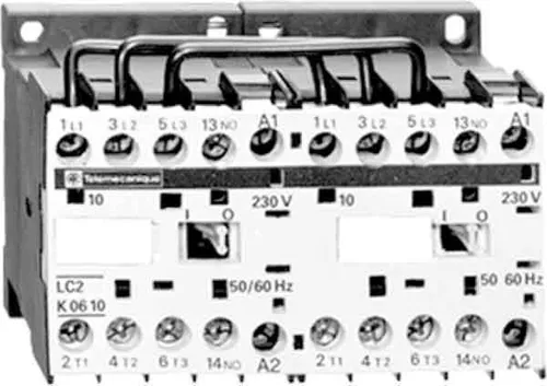 Schneider Electric Wendeschütz LC2K0610M7 – 6A, 220V - Zuverlässiger Wendeschütz für spezielle elektrische Schalter, ideal für die Steuerung von Motoren. Kompakte Bauweise, einfache Montage, maximale Leistung von 2,2 kW bei 400 V.