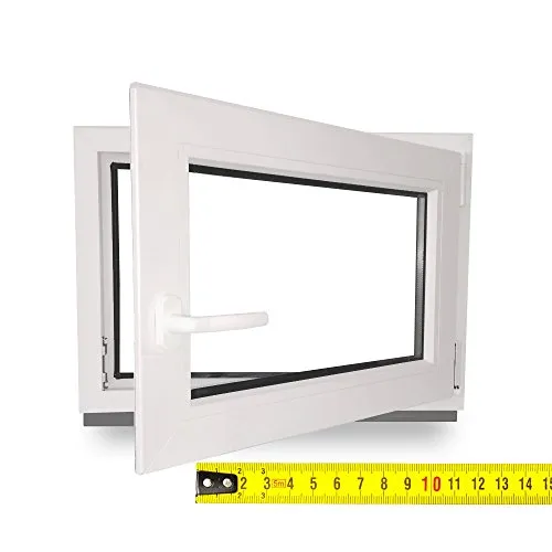 Kellerfenster Kunststoff weiß 50x75 cm - 2-Fach Verglasung, Wunschmaße ohne Aufpreis - Modernes Kellerfenster mit schmalem Profil und 4-Kammer-System für optimale Stabilität. Ideal für Neubau oder Sanierung. Hochwertige 2-fach-Wärmeverglasung sorgt für Lichteinfall und Energieeffizienz.