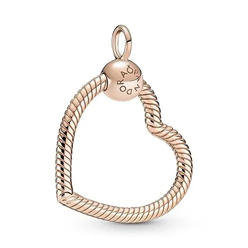PANDORA ROSE Anhänger "Pandora Moments Herz" rosévergoldet - Bead Charms für Damen, handveredelt aus 14 Karat rosévergoldetem Metall, ideal für individuelles Styling mit bis zu drei Charms.