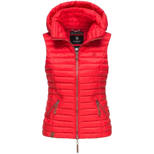 NAVAHOO Damen Designer Steppweste ärmellose Weste mit Kapuze Shadaa