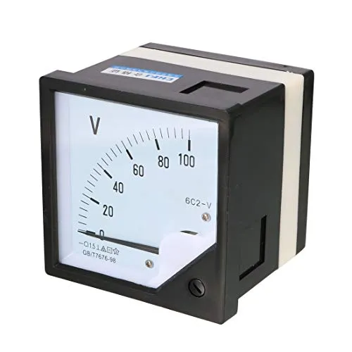 sourcing map DC 0-100V Analog Panel Voltmeter Spannungsmessgerät Messanzeige Klasse 1.5 de