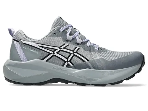 Asics GEL-VENTURE 11 Trailrunningschuh grau/lila 41,5 EU - Sportlicher Trailrunningschuh mit profiliertem Gummi-Laufsohlenprofil und hochgradiger Dämpfung für ein komfortables Lauferlebnis auf unebenem Terrain.