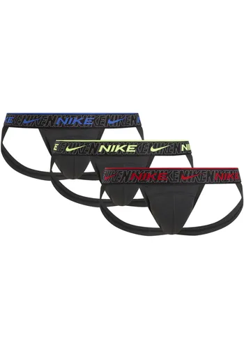 NIKE Underwear String JOCK STRAP 3PK - Klassische Strings im 3er-Pack mit NIKE Logo-Elastikbund für optimalen Tragekomfort und einen sportlichen Look.