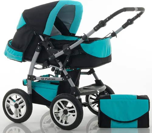 Kombi-Kinderwagen Flash 2 in 1 - Standardkinderwagen mit Sportsitz und umfangreichem Zubehör, flexibel einsetzbar ab Geburt und in 38 Farben erhältlich.