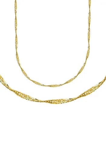 Firetti Goldkette Schmuck Geschenk Gold 333 Singapur, ca. 1,4 mm breit, Made in Germany