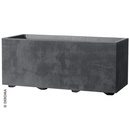 Deroma Pflanzkasten Millenium Kunststoff anthrazit 79 x 39 x 39 cm - Körbe, Blumentöpfe, -kästen & Untersetzer – Wetterfester Pflanzkasten aus robustem Kunststoff, ideal für Balkon und Terrasse.
