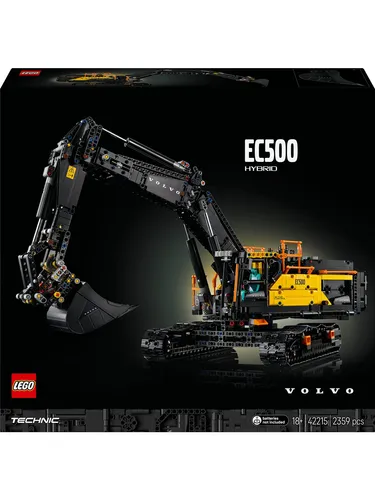 LEGO Technic 42215 Volvo EC500 Hybrid Bagger - LEGO-Bausatz für Erwachsene ab 18 Jahren, 2359 Bausteine, mit vielen Funktionen – ideal für Technikbegeisterte und Modellbau-Fans.