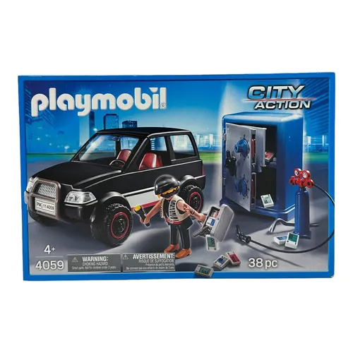 PLAYMOBIL® 4059 - City Action - Tresorknacker mit Fluchtfahrzeug - Öffentliche Dienste, fördert kreatives Spielen und Rollenspiele für Kinder von 5-7 Jahren.