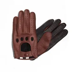 Hand Gewand by Weikert Lederhandschuhe BRAD - Handgenähte Hirschleder Auto-Handschuhe mit Touchscreen-Funktion - Motorradhandschuhe aus 100% Hirschleder, handgenäht und mit Touchscreen-Funktion für höchste Flexibilität und Stil.