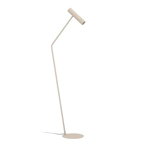 Standleuchte Camina 1x GU10 - Elegante Stehleuchte in sandfarbenem, messing-gebürstetem Stahl, dreh- und schwenkbar, inklusive 5W LED für warmes Licht – ideal für stimmungsvolle Beleuchtung.