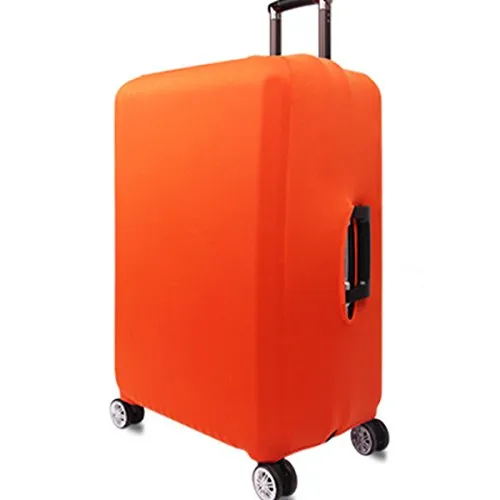 YianBestja Elastisch und Einfarbig Kofferhülle Koffer Abdeckung Schutzhülle Kofferschutzhülle Kofferbezug Luggage Gepäck Cover mit Band und Klettverschluss (Orange, XL (29-32 Zoll))