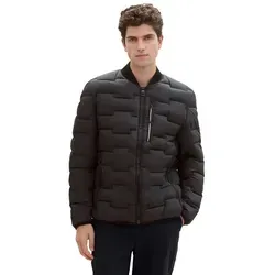 TOM TAILOR Herren Steppjacke im Bomber-Style 1042119 - Funktionsjacke im Bomber-Look mit praktischen Taschen und elastischem Gummizug. Ideal für den Übergang, schützt vor Wind und Kälte. Aus recyceltem Polyester für nachhaltigen Komfort.