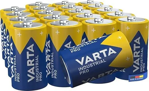 VARTA Batterien D Mono, 20 Stück, Industrial Pro, Alkaline Batterie, 1,5V
