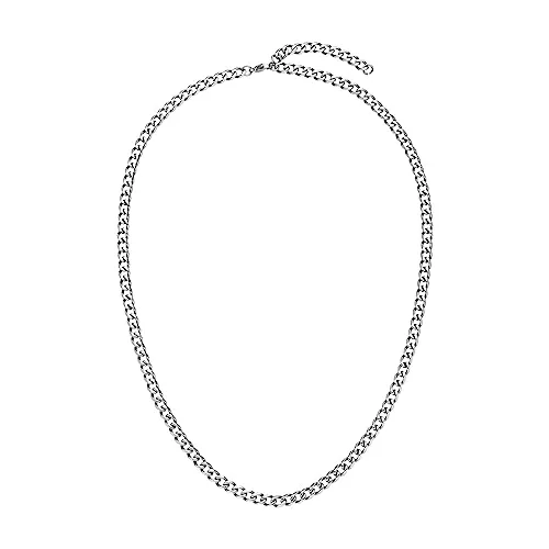 Purelei® Spirit Three Halskette (Silber) - Herren Kette aus wasserfestem Edelstahl, verstellbar von 50-55 cm, perfektes Geschenk für Männer mit trendigem Design und langlebiger Qualität.