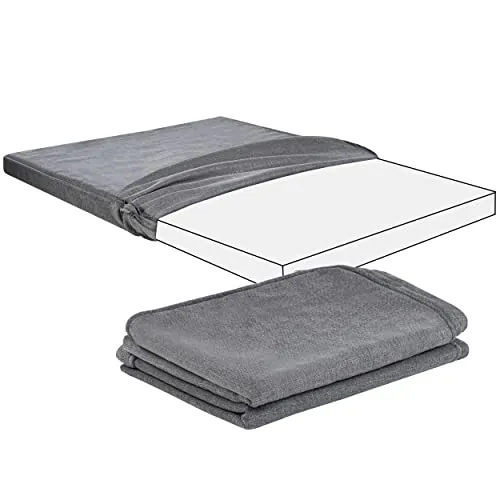ONVAYA® Hundekissen Ersatzbezug | Hundebett Wechselbezug | hygienisch | Bezug auf 95 Grad waschbar | strapazierfähiges Material | Größe S | Grau