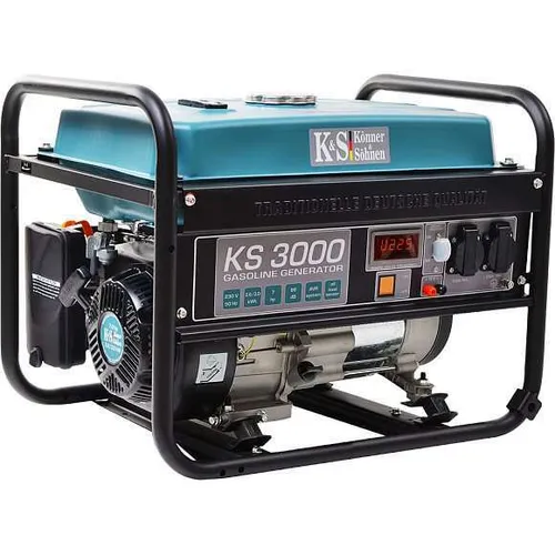 Könner & Söhnen Notstromaggregat KS 3000 – 3KW Benzingenerator - Stromaggregate für zuverlässige Energieversorgung, tragbar und leistungsstark mit max. 3000 Watt – ideal für den Einsatz bei Stromausfällen.