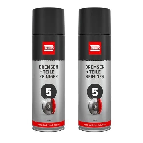 INBUS Bremsen + Teilereiniger (mit Aceton) 2x 500ml — Nr. 5 der Schraubchemie®