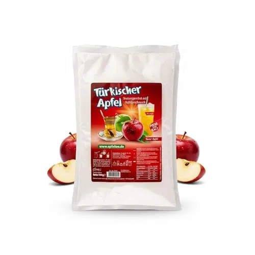 Ottoman Türkisches Instantgetränk Roter Apfel in 1 kg Großpackung – Authentisches, fruchtig-süßes Aroma für Tee, Cocktails und Desserts, heiß oder kalt genießbar