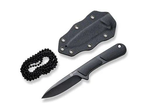 CIVIVI Mini Elementum Fixed G10 All Black Messer - Taschenmesser mit ergonomischem Griff und rostbeständiger Klinge aus Nitro-V, ideal für Outdoor-Aktivitäten und Camping.